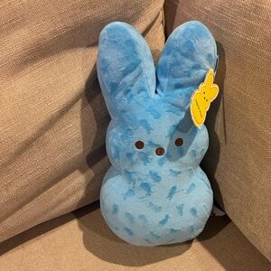 “New” Peeps Blue Printed Bunny Holiday Pillow